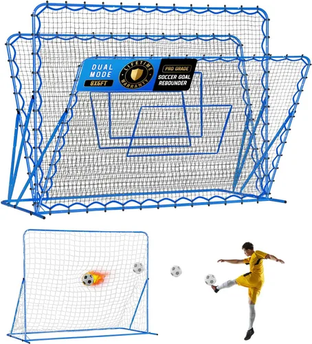 Miniatura 15 de Soccer Baseball Rebounder Net, Soccer Goal Net, Volleyball Softball Rebound Pitchback Net Quick-Switch Angle Training for Control, Passing Practice