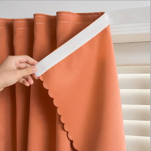 Miniatura 14 de Cortinas autoadhesivas, sin taladrar, sin varilla, cortinas opacas fáciles de instalar para persianas de ventana, dormitorio