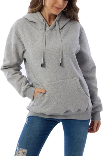 Miniatura 3 de Malajisi Sudadera con capucha para mujer, forro polar, sherpa, para invierno, casual, ajuste holgado