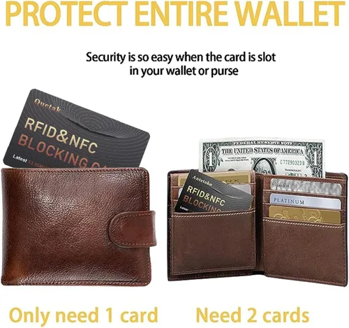 Miniatura 4 de 5 tarjetas de bloqueo RFID, protector de tarjeta de crédito antirrobo, protector de pasaporte para tarjetas de crédito NFC para hombres y mujeres