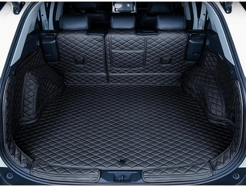Miniatura 12 de Tapete de suelo personalizado para maletero de mascotas y perros, para Cadillac XT6, 8 piezas en total (6 asientos, negro)