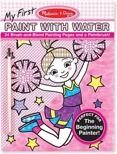 Melissa & Doug Mi primera pintura con agua - Libro de arte: animadoras, flores, hadas y más (24 páginas)