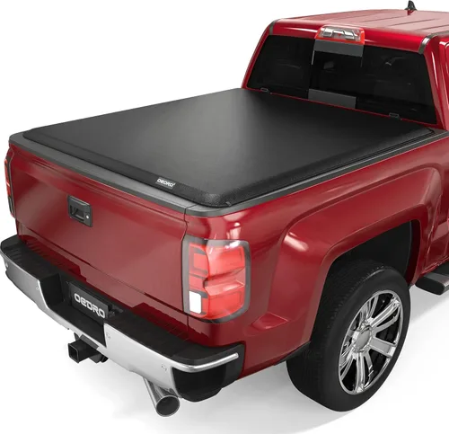 Miniatura 15 de oEdRo - Funda suave de triple pliegue para tonneau de camioneta de 5.2 pies, compatible con Chevy Colorado/GMC Canyon 2015-2025