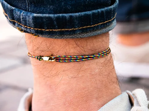 Miniatura 21 de Made by Nami Surfer Anklet with Snap Hook Clasp Waterproof & Adjustable Thin String Ankle Bracelets for Women and Men Handmade Jewelry for Beach and
