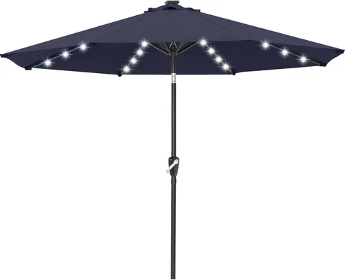 Miniatura 42 de ABCCANOPY Sombrillas solares duraderas para patio con 32 luces LED de 7.5 pies (beige claro)