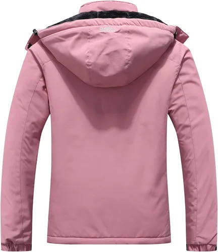 Miniatura 2 de Pooluly - Chaqueta de invierno para esquísnowboard para mujer, con capucha, impermeable, rompeviento