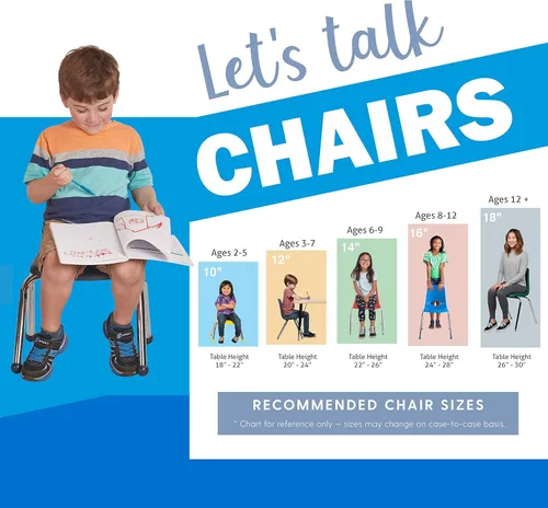 Miniatura 6 de FDP 16" Silla apilable escolar, silla de estudiante apilable con patas de acero cromado y ruedas; para aprendizaje en casa o en el aula - Gris claro