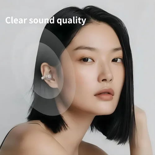 Miniatura 3 de Auriculares de oreja abierta mejorados con clip, ajuste cómodo y sonido cristalino, 80 horas de reproducción Bluetooth 5.4 inalámbricos para mujer
