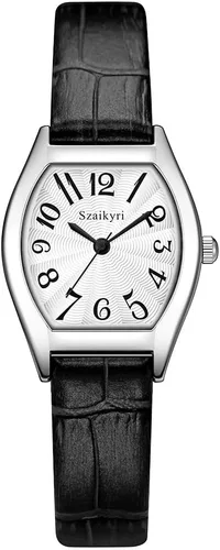 Miniatura 11 de Reloj Szaikyri en Forma de Barril para Mujeres con Números Árabes Fáciles de Leer, Reloj de Vestir para Damas