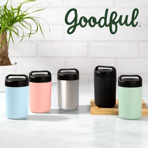 Miniatura 7 de Goodful Tarro de comida de acero inoxidable, recipiente de almacenamiento de alimentos aislado con sello al vacío de doble pared con asa de Rubor