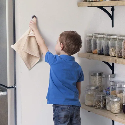 Miniatura 4 de Soporte para toallas para cocina, baño, garaje o caravana. Autoadhesivo y fácil de instalar. Ideal para toallas de pelo, toallas de tienda o toallas