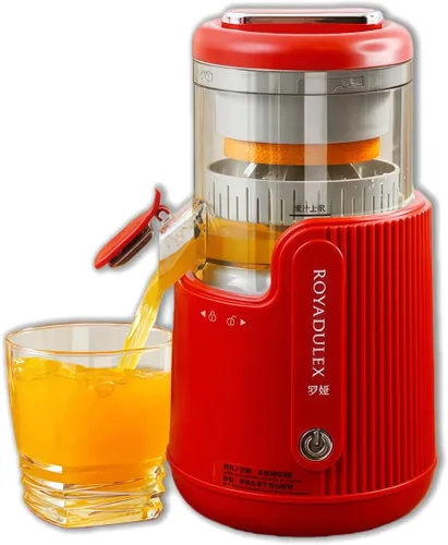 Máquina exprimidora de prensa en frío para un alto rendimiento de jugo, exprimidor de masticación lenta, fácil de limpiar, máquina extractora de Rojo