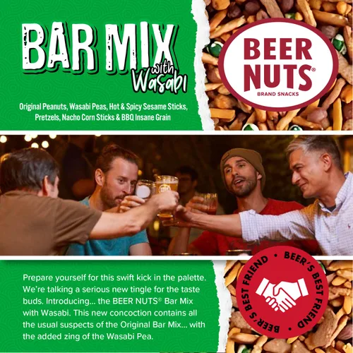 Miniatura 3 de BEER NUTS Original Bar Mix - Pretzels, Cheese Stix, Sesame Stix, Insane Grain - Bolsa resellable de 20 onzas (paquete de 2)