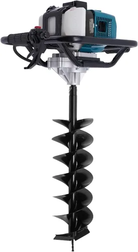 Miniatura 6 de Taladro de tierra de 52 cc de 2 tiempos para perforaciones de poste a gas + brocas de 4 pulgadas, 8 pulgadas y barra de extensión, excavadora