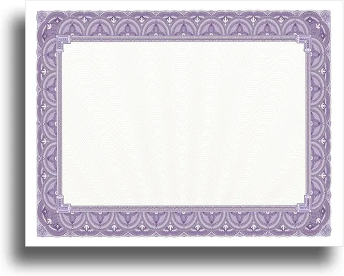 Miniatura 6 de Papel de certificado grueso y pesado en blanco, paquete de 100 hojas, 8.5 x 11 pulgadas, certificado liso para impresora (borde dorado)