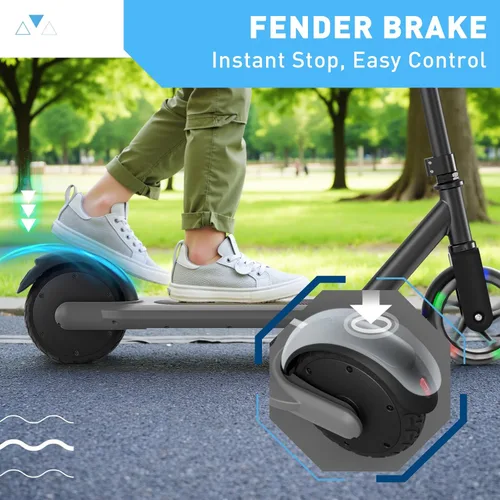 Miniatura 6 de Hiboy ES1 Electric Scooter for Kids Ages 4-10, LED Light-Up Wheels & Side Lights, 5MPH Safe Speed, Easy Control, Safety Kids Scooter, UL Certificate