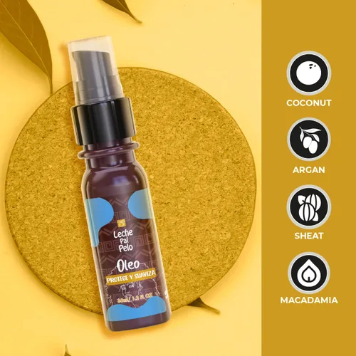 Miniatura 3 de Leche Pal Pelo Rizado y ondulado - Aceite nutritivo Oleo para cabello y cuero cabelludo para cabello ondulado y encrespado - Restaura las puntas