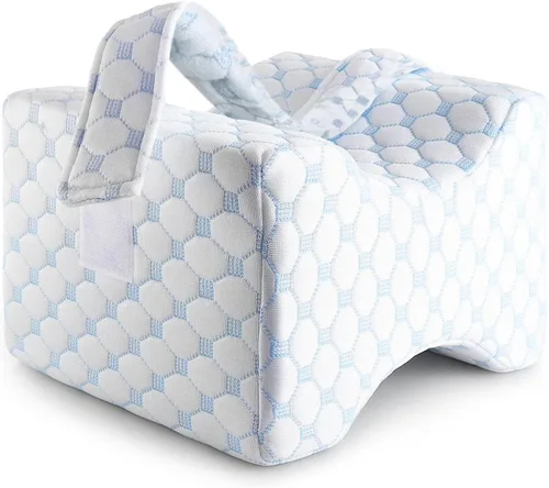 Miniatura 7 de Almohada ergonómica de espuma viscoelástica prémium para las piernas para dormir de lado, soporte y alineación de cadera, alivia la parte inferior