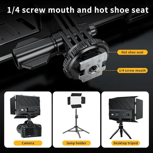 Miniatura 5 de Fotografía Iluminación Cámara Video Luz 20W Kit Traje con Adaptador/Batería 4400mAh Bi-Color Regulable 2500-6500K Led Studio Streaming Foto Shooting