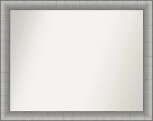 Miniatura 164 de Amanti Art Espejo de baño plateado para sobre fregadero, 28 x 47 pulgadas, espejo rectangular de plata imperial, marco de madera tradicional de gran