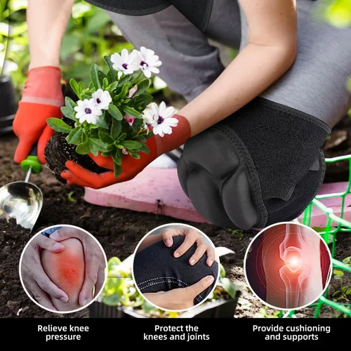 Miniatura 6 de Rodilleras anticolisión, soporte de rodilla ajustable, protección de fijación rotuliana con forro grueso de espuma EVA para deportes al aire libre
