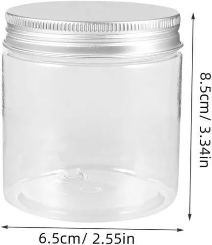 Miniatura 2 de Angoily Paquete de 6 tarros transparentes de 8 onzas con tapas, tarros de almacenamiento vacíos, tarros de boca regular, tarros de ensalada, tarros