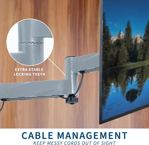 Miniatura 6 de VIVO Soporte de pared para TV RV de liberación rápida para pantallas de 13 a 43 pulgadas, soporte articulado con bloqueo, se adapta hasta VESA 200 x