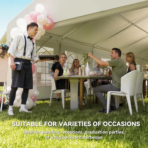 Miniatura 3 de Outsunny Tienda de campaña resistente de 23 x 39 pies para fiestas, carpa para exteriores, carpa de boda, refugio para eventos, cochera, barbacoa