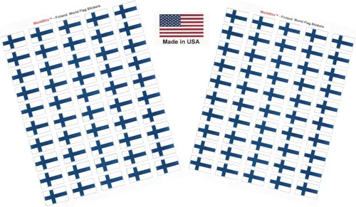 Miniatura 199 de 100 calcomanías de la bandera de Alaska; 1.5" x 1" hechas en Estados Unidos, calcomanías autoadhesivas de la bandera del estado para álbumes