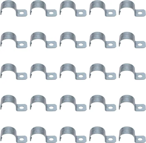 Miniatura 15 de Abrazadera de tubería de acero chapada en zinc de 1-1/2 pulgadas, 20 piezas, tubo rígido de acero de un agujero, Abrazadera de tubo de soporte