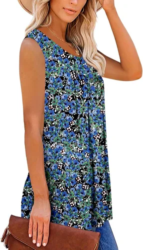 Miniatura 3 de Camisetas sin mangas para mujer y camisetas florales de verano de manga corta