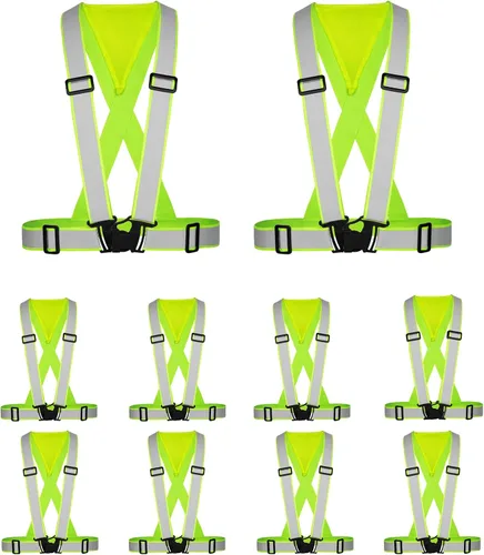 Miniatura 15 de Chaleco reflectante, chaleco de seguridad personalizado, correas de alta visibilidad, cinturón para hombres y mujeres, ajustable y ligero