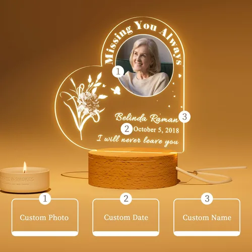 Miniatura 3 de Regalos conmemorativos personalizados, regalos de condolencias personalizados por la pérdida de mamá en memoria de un ser querido, marcos de fotos