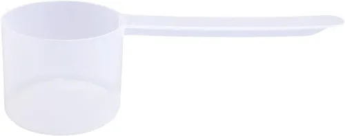 Miniatura 25 de Conjunto de 5 cucharas medidoras de plástico, 6 cucharadas (90 cc 3/8 taza 3 oz. 90 mL) con mango largo para polvos, gránulos, café, comida