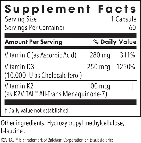 Miniatura 2 de Metabolic Maintenance Vitamina D3 10000 UI - Proporciona 250 mcg de vitamina D3 - Apoya la fuerza ósea, el equilibrio inmunológico y el bienestar