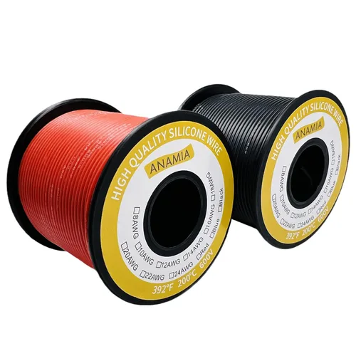 Miniatura 19 de ANAMIA - Alambre de silicona flexible de calibre 6, 6 AWG, conductor de cobre estañado de 3200 * 0.08mm, trenzado de alta temperatura para batería