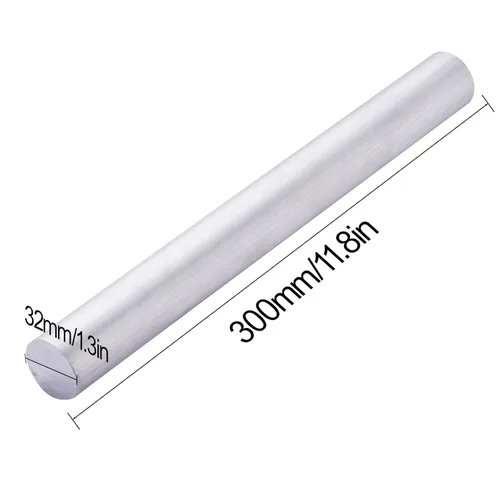 Miniatura 2 de 1-1/4 "6061 aluminio redondo Rod 12" largo, T6511, extruido, 1.25" diámetro sólido barra stock