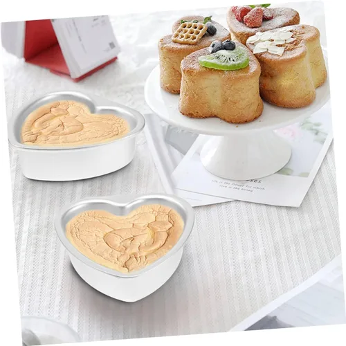 Miniatura 3 de Juego de decoración de pasteles de molde de pastel de corazón de 2 piezas, plata