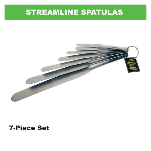 Miniatura 3 de Albion Engineering 958-G01 Streamline Juego de Espátulas para Calafatear de 7 Piezas, Un Paquete, Acero Inoxidable (Paquete de 7)