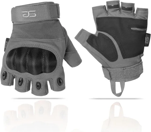 Miniatura 8 de Glove Station - Guantes tácticos de nudillos sin dedos para hombre - Guantes de motocicleta para tiro táctico, Airsoft, caza, trabajo policial