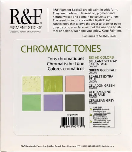 Miniatura 222 de Pinturas R&F Hechas a Mano - Palo de Pigmento al Óleo Profesional, Gris Neutro Medio, 188 ml