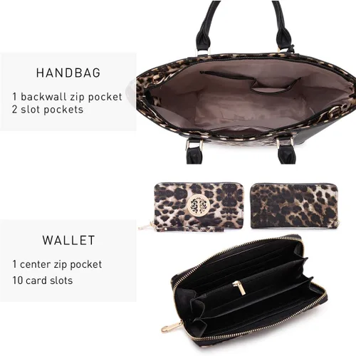Miniatura 41 de Dasein Satchel Purse Handbag for Women Large Shoulder Work Tote Bag With Matching Wallet