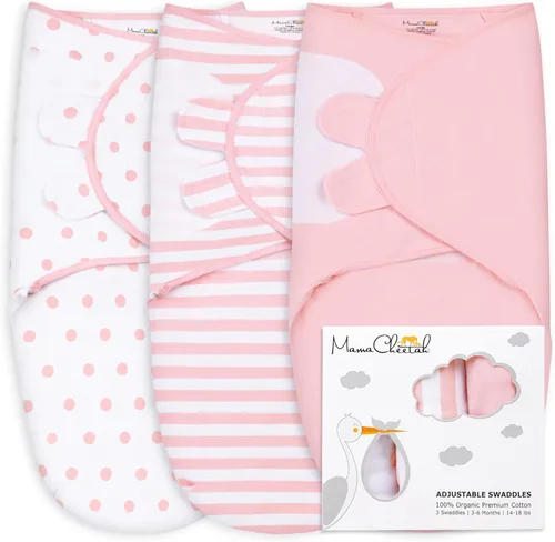 Miniatura 25 de Mama Cheetah Saco de envolver para bebés prematuros, saco de dormir orgánico para bebés prematuros, manta para envolver prematuros, envolturas
