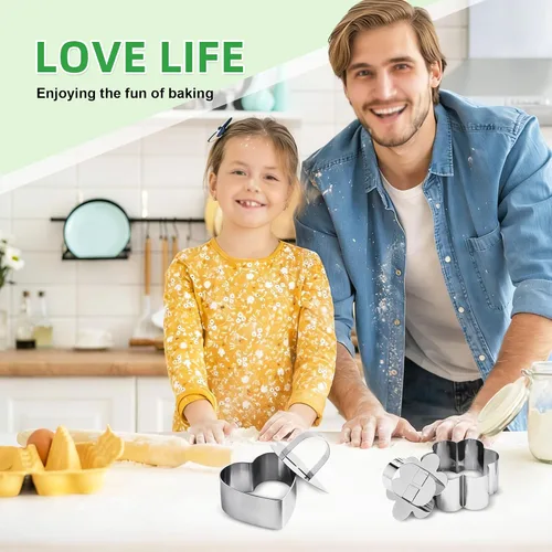 Miniatura 4 de Anillos para tartas de cocina, moldes de mousse de postre de acero inoxidable con empujador para hacer postres (4 piezas)