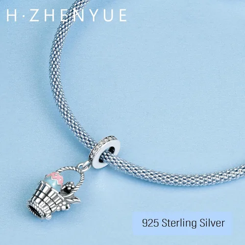 Miniatura 132 de Dijes de plata de ley 925 de dibujos animados de pato, ratón, oso, elefante, dragón chino, cuentas colgantes para pulseras y collares, joyería