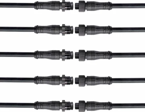 Miniatura 9 de Conector LED impermeable de 2 pines con conector macho hembra de 2 cables pesados, con cable de extensión pesado de 12 AWG de 25CM IP68, para barco