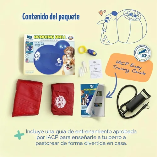 Miniatura 3 de Race&Herd Pelota de pastoreo XXL original de 25 pulgadas para perros grandes, juguetes de pastoreo, pelota duradera para perros grandes al aire