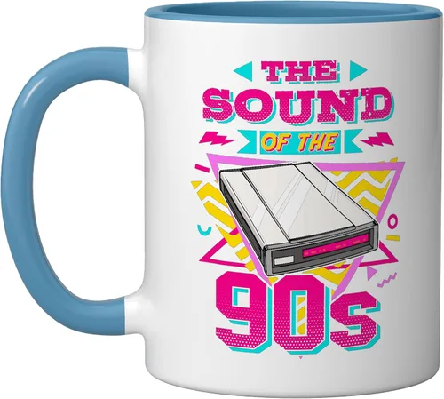 Miniatura 6 de 90s Nostalgia Retro 90s Dial Up Internet Vintage Ceramic Mug, Black/White