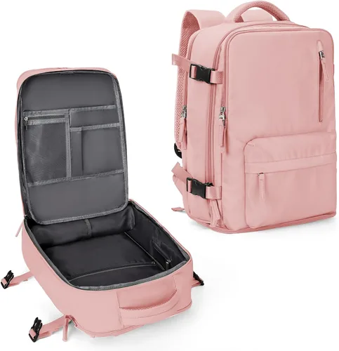 Miniatura 22 de WONHOX - Mochila grande, aprobada para vuelo, unisex, para viajes, trabajo, negocios o laptop, a1-Negro, Medium