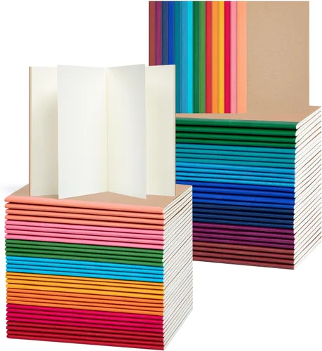 Miniatura 11 de Paquete de 150 mini cuadernos coloridos de bolsillo en blanco, diarios a granel, cuadernos pequeños de 3.5 x 5.5, 30 hojas/60 páginas, mini
